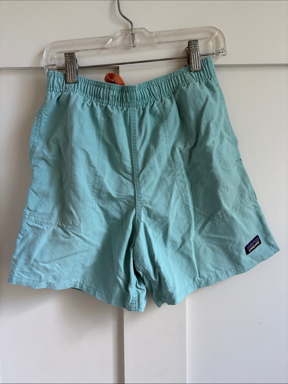 Patagonia Boys Aqua/Light Teal Hybrid Shorts